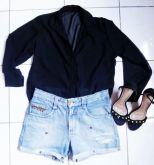 Blusa Chiffon Preta NOVA P/M